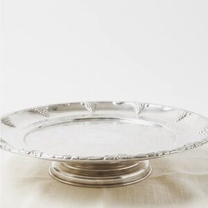 Silver Pedestal Serving Platter - Elegant Centerpiece